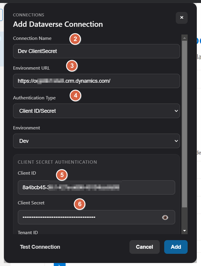 PPTB Configure connection