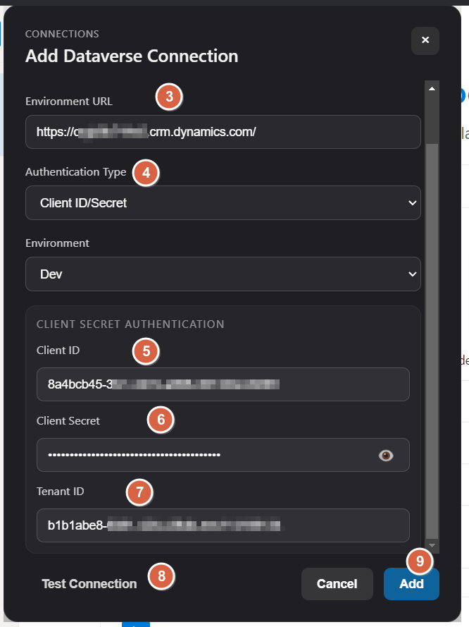 PPTB Configure connection