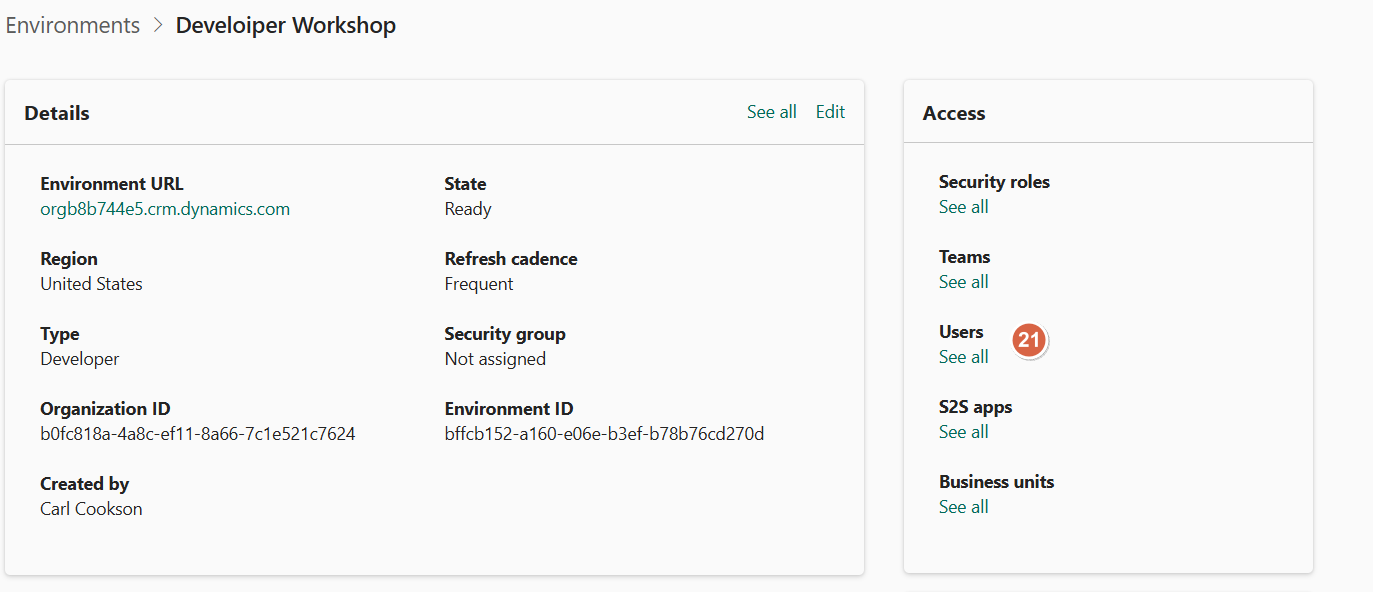 Power Platform Admin Users